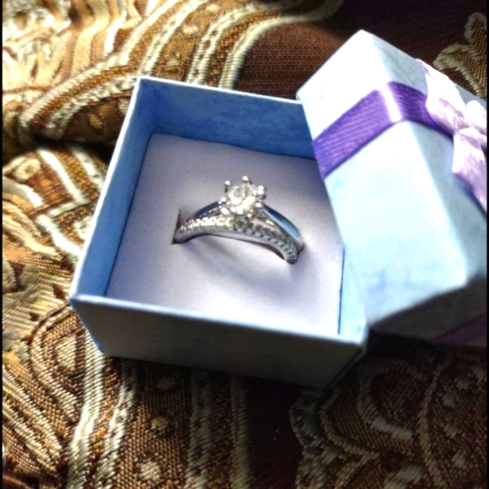 1ct Round Conflict Free Wedding Ring 2-Piece Set - Picture 14 of 15